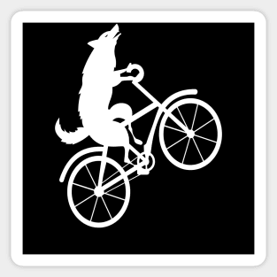 Wolf bicycle nice cute cool colorful Sticker